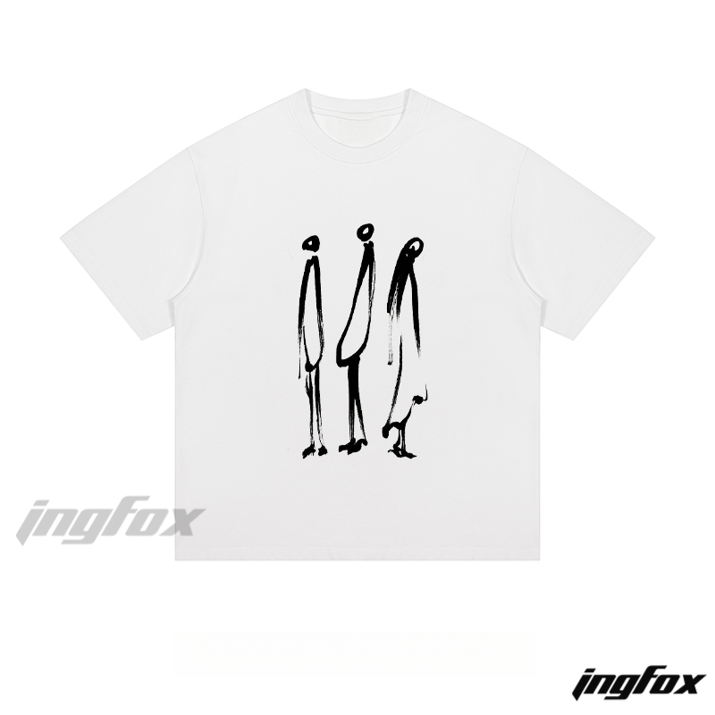 Ink - Drawn Figure Trio - Loose Fit Short Sleeve T-Shirt