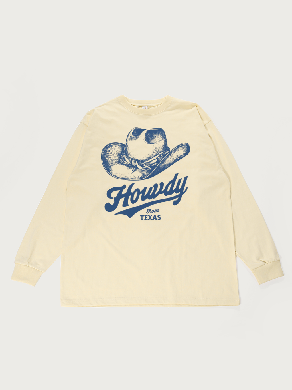 Howdy From Texas - Unisex Retro Cotton Long Sleeve T-Shirt