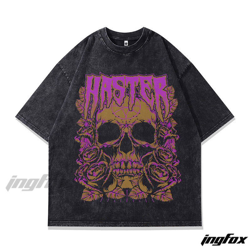Master Skull Gothic - Vintage Washed Oversized T-Shirt