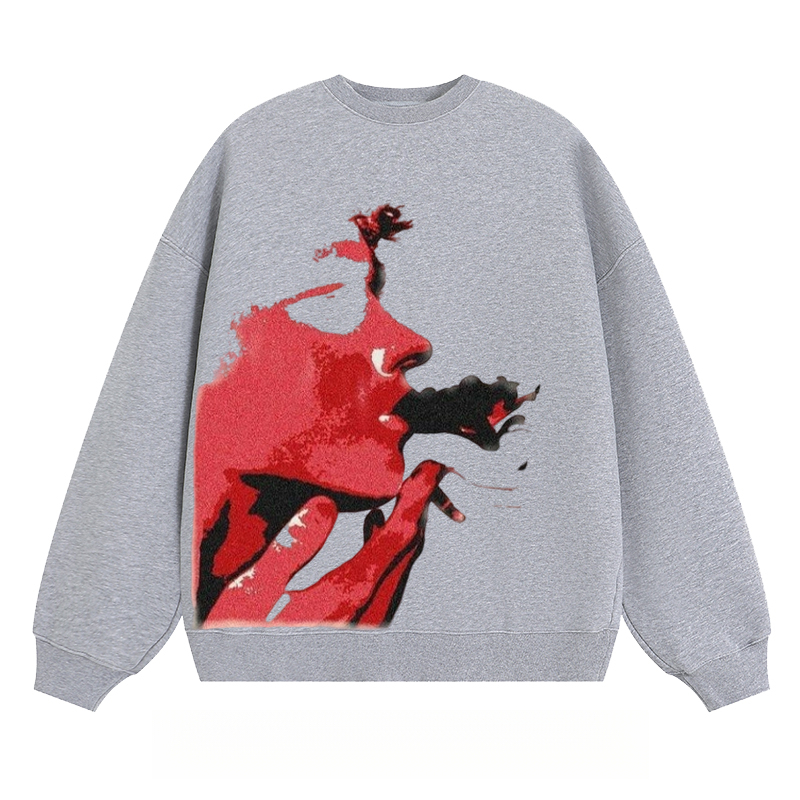 Red & Black Portrait - Classic Unisex Fit Crewneck Sweatshirt