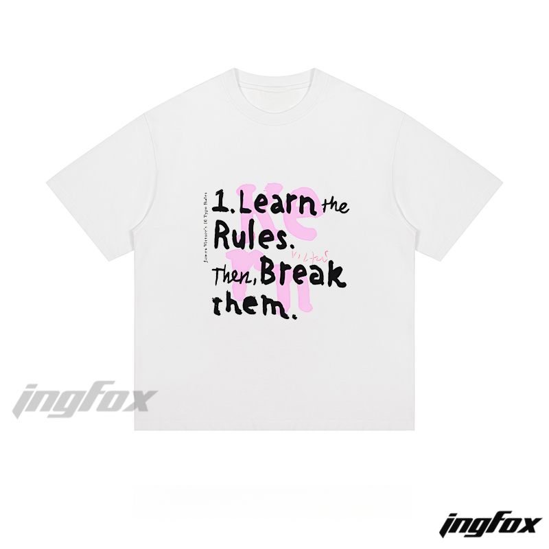Rule - Breaking Inspirational Text - Loose Fit Short Sleeve T-Shirt