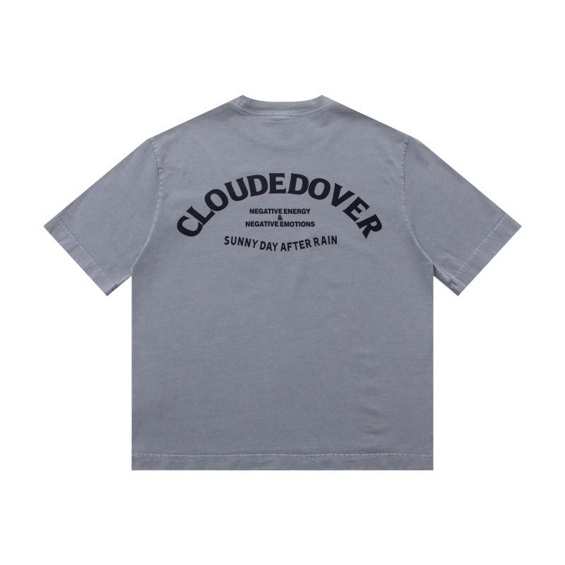 CLOUDEDOVER - Short Sleeve Loose Fit T-shirt