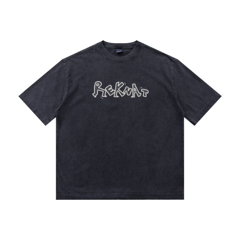 Rekwat Lettering Short Sleeve Loose Fit T-shirt