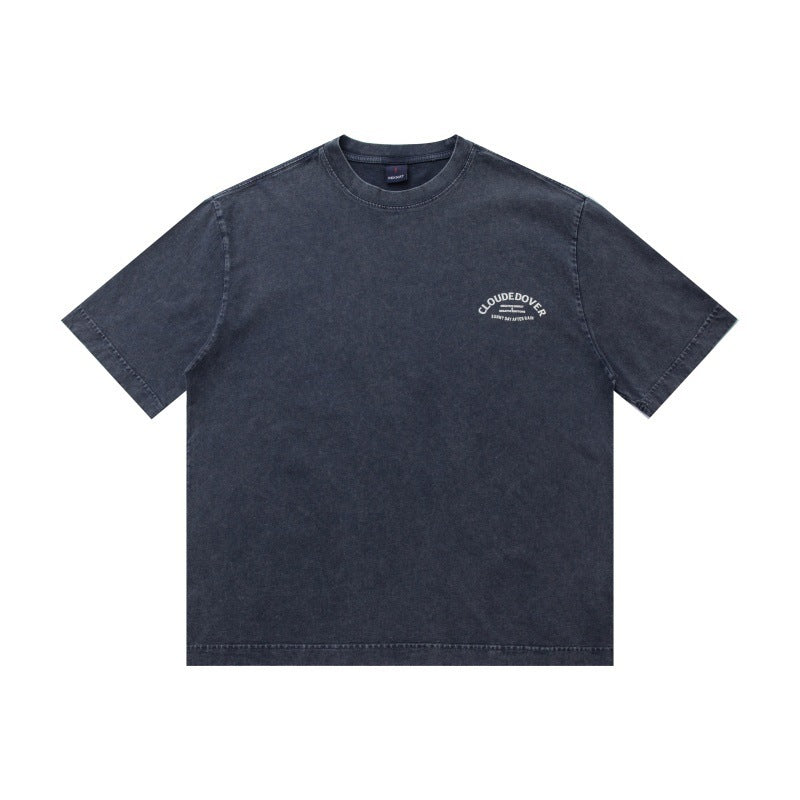 CLOUDEDOVER - Short Sleeve Loose Fit T-shirt