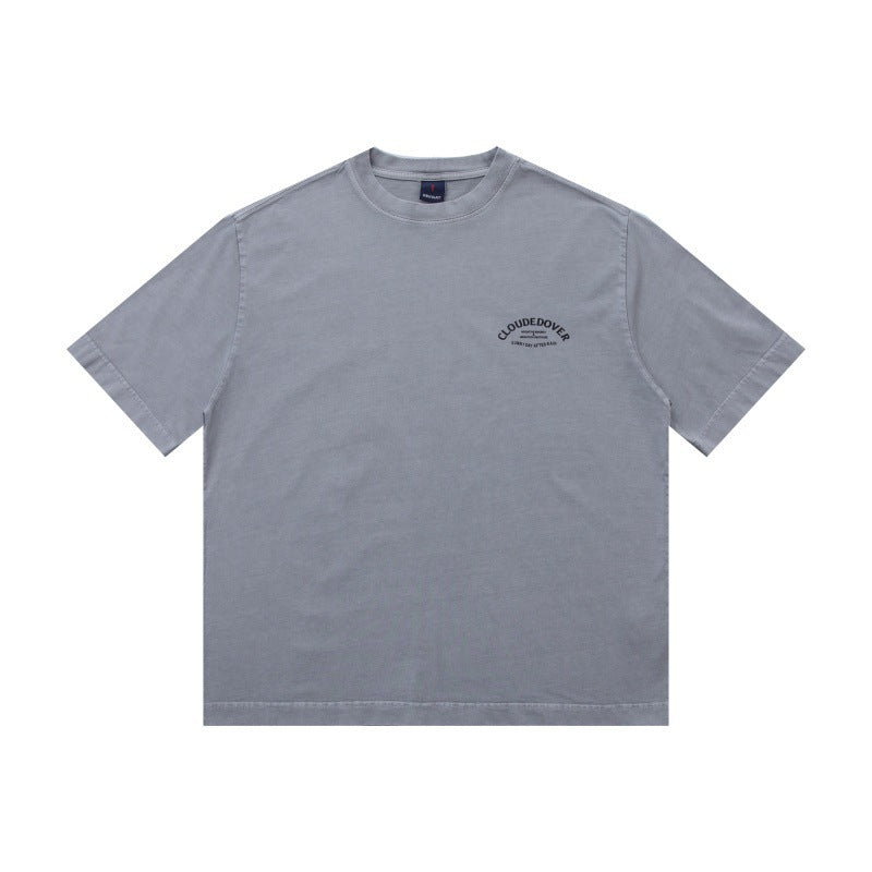 CLOUDEDOVER - Short Sleeve Loose Fit T-shirt