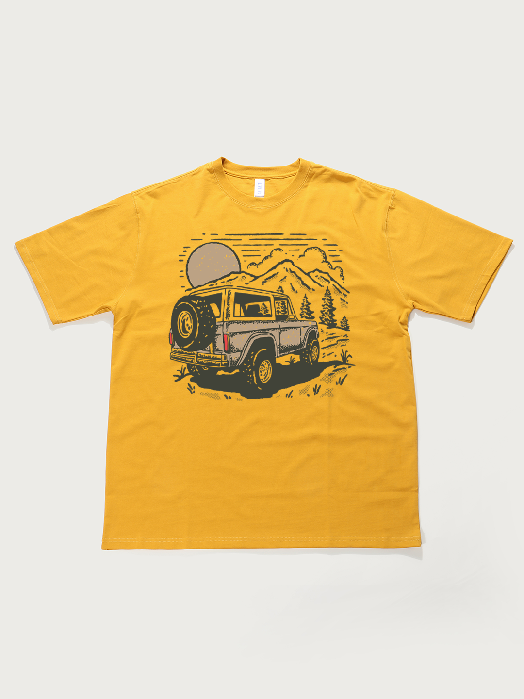 Off-Road Mountain - Unisex Retro Cotton Short Sleeve T-Shirt