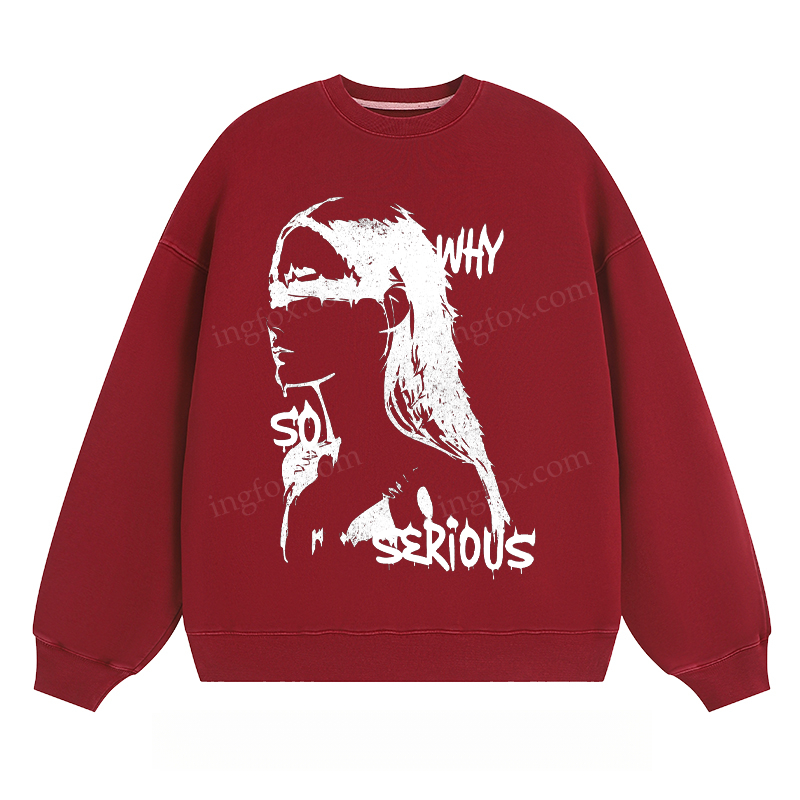 "Why So Serious" Graphic - Classic Unisex Fit Crewneck Sweatshirt