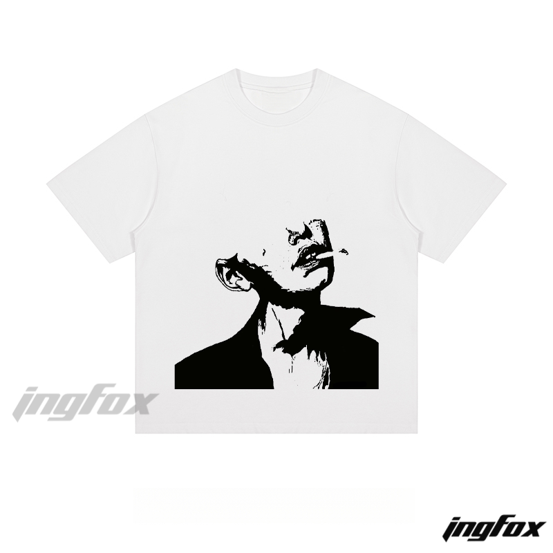 Smoking Figure Silhouette - Loose Fit Short Sleeve T-Shirt