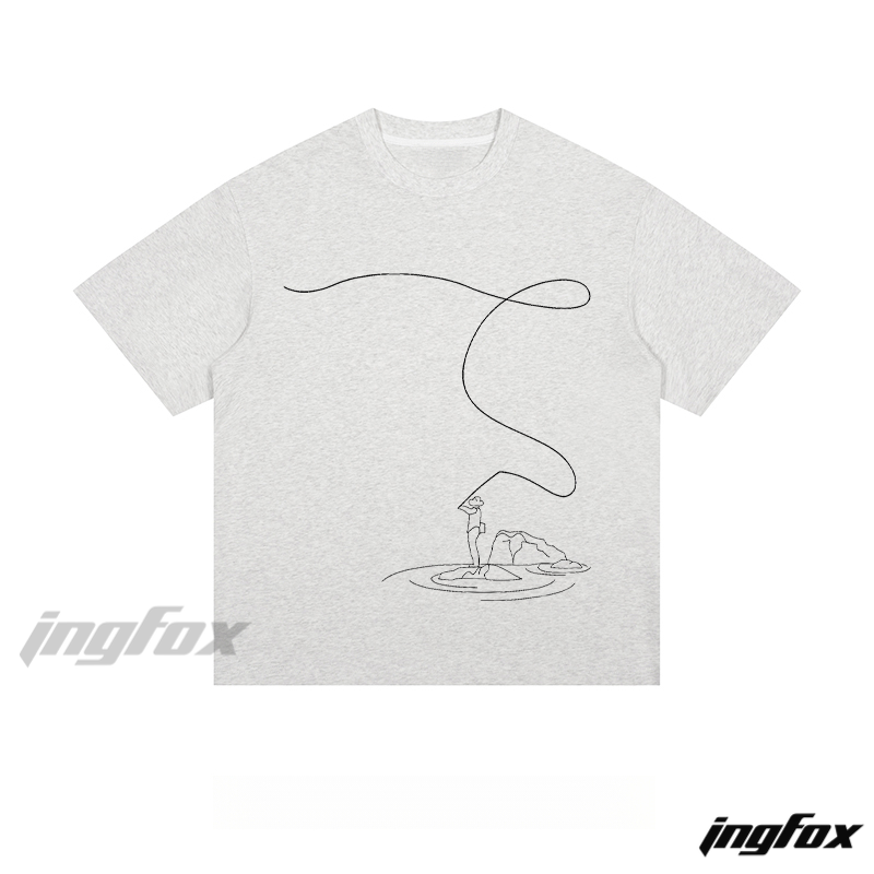 Line Art Adventure - Loose Fit Short Sleeve T - Shirt
