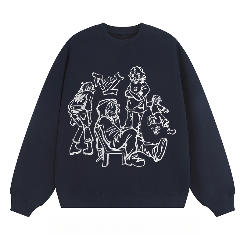 Casual Group Sketch - Classic Unisex Fit Crewneck Sweatshirt