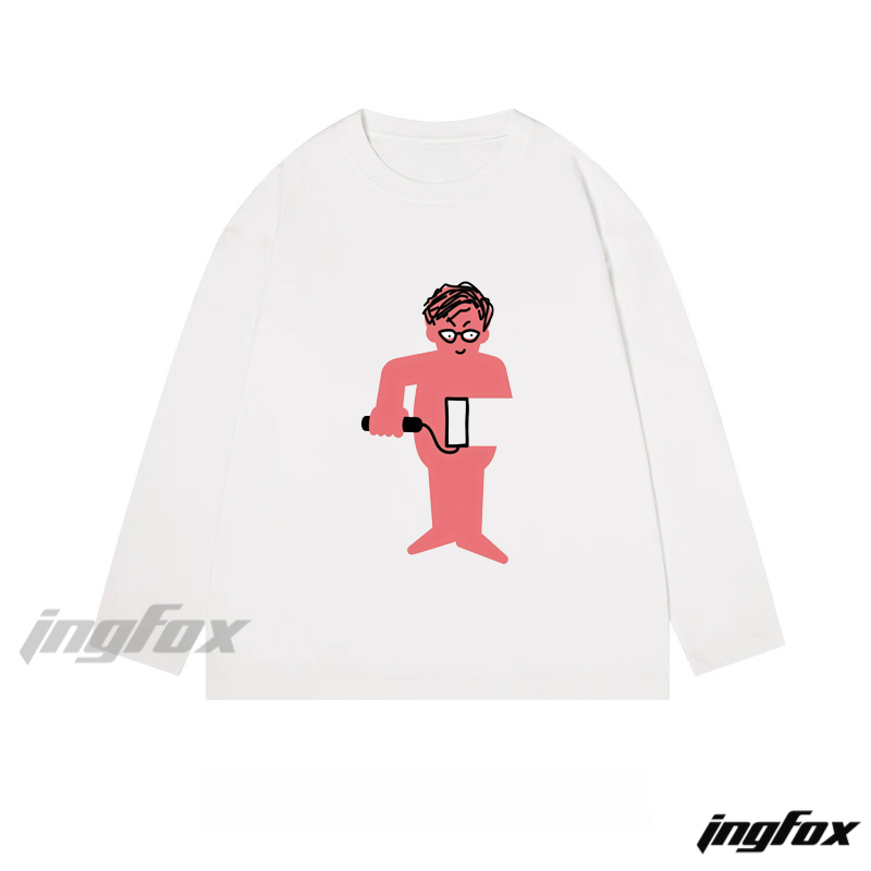 Cartoon Figure - Classic Cotton Long Sleeve Tee