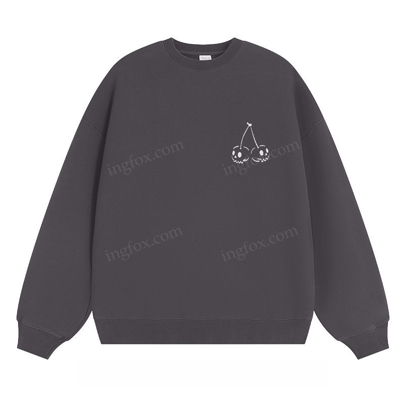 Skull Cherry Graphic - Classic Unisex Fit Crewneck Sweatshirt