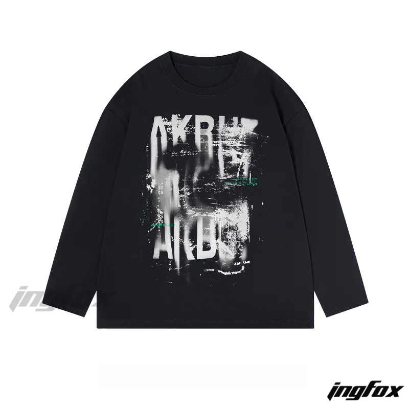 Abstract Graffiti - Themed Classic Cotton Long Sleeve Tee