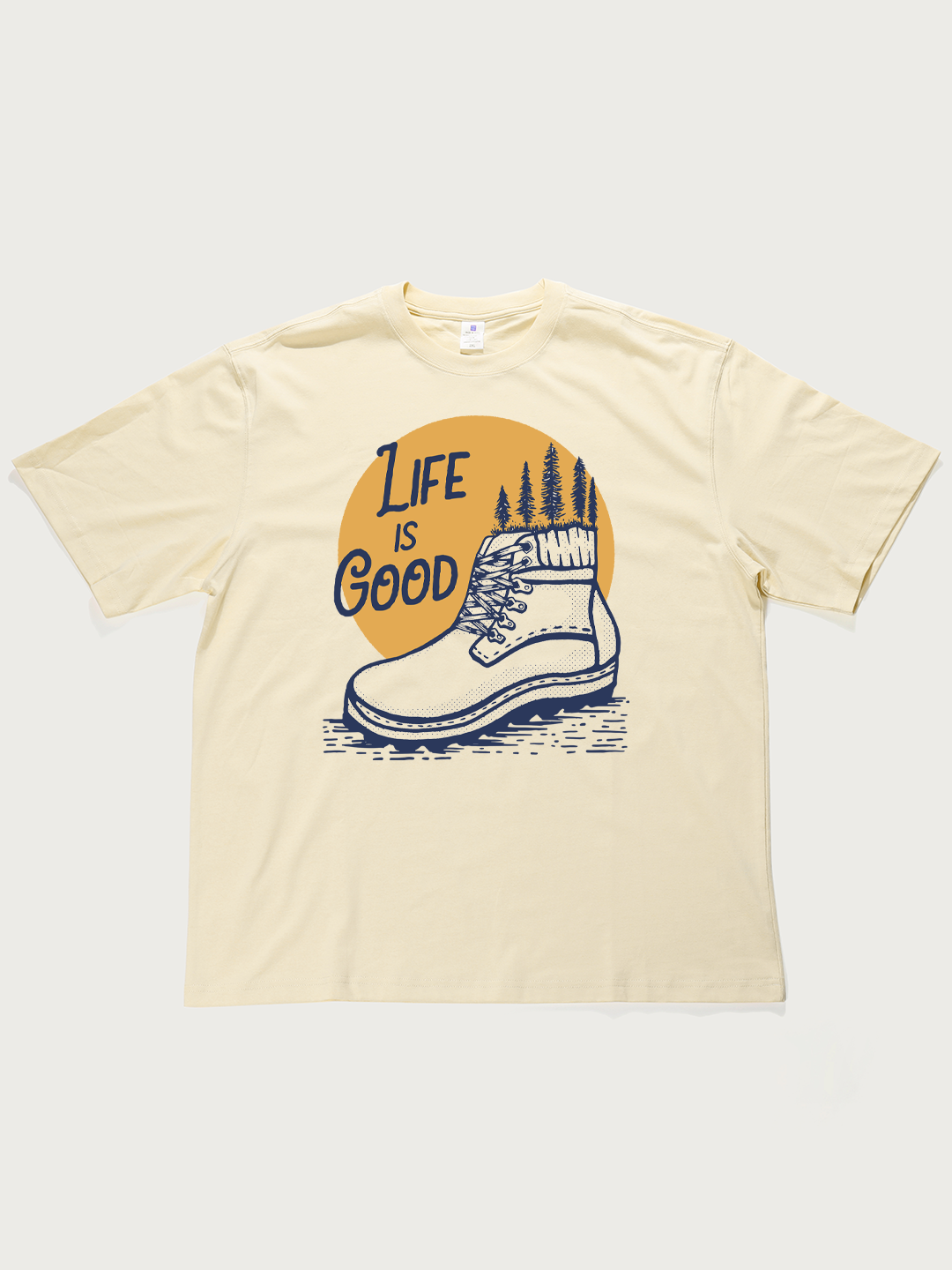 Life Is Good Outdoor Boot - Unisex Retro Cotton Short Sleeve T-Shirt