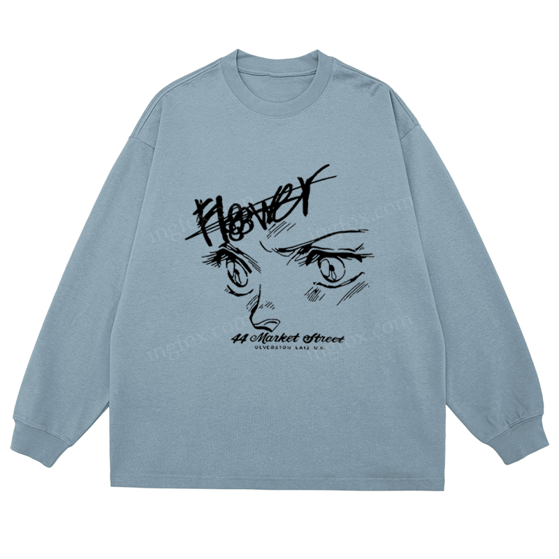Anime Eyes "Flower" - Classic Unisex Fit Cotton Long Sleeve Tee