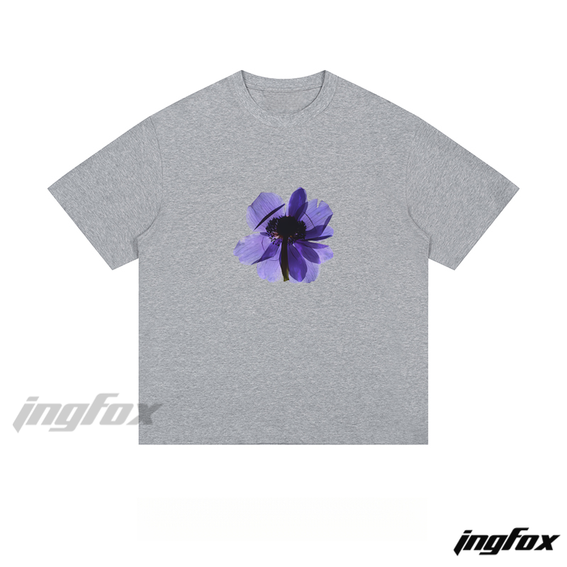 Realistic Purple Flower - Loose Fit Short Sleeve T-Shirt