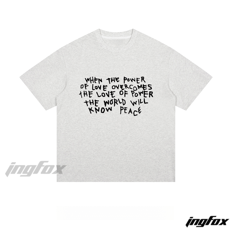 Peace - Themed Inspirational Text - Loose Fit Short Sleeve T-Shirt