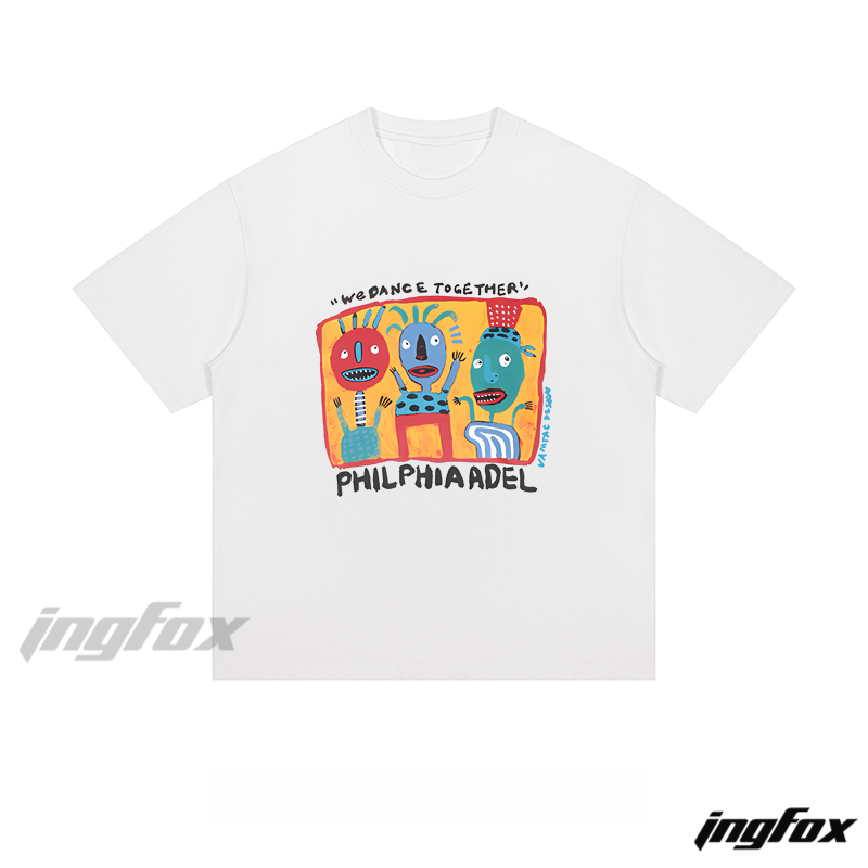 Dancing Characters “WE DANCE TOGETHER” - Loose Fit Short Sleeve T-Shirt