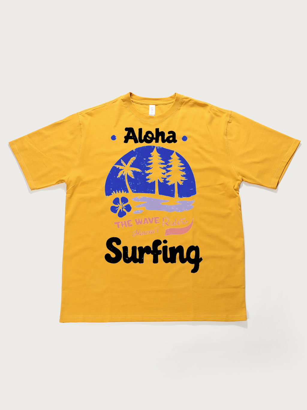 Aloha Hawaii Surfing - Unisex Retro Cotton Short Sleeve T-Shirt