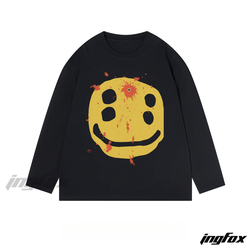 Smiley Splatter - Classic Cotton Long Sleeve Tee