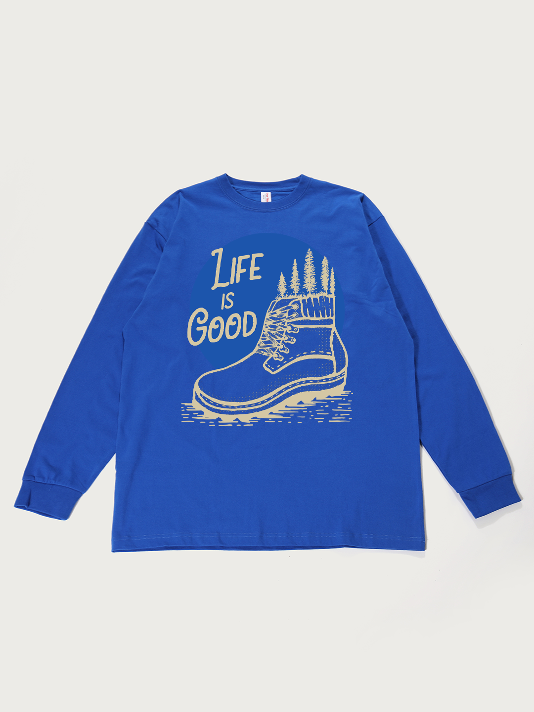 Life Is Good Outdoor Boot - Unisex Retro Cotton Long Sleeve T-Shirt