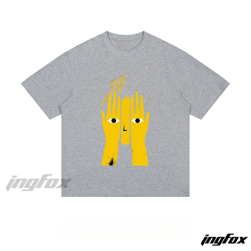 Abstract Hand - Face Art - Loose Fit Short Sleeve T - Shirt