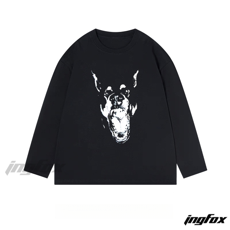 Doberman Graphic - Classic Cotton Long Sleeve Tee