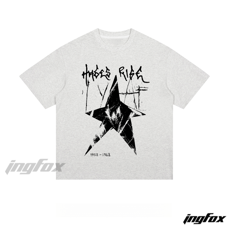 "THEY RISE" Star & Dates - Loose Fit Short Sleeve T-Shirt