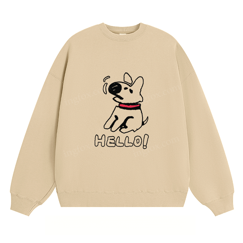 Hello Dog - Classic Unisex Fit Crewneck Sweatshirt