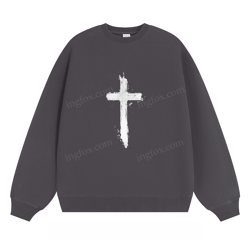 Distressed Cross - Classic Unisex Fit Crewneck Sweatshirt