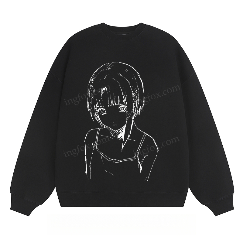 Anime Girl Sketch - Classic Unisex Fit Crewneck Sweatshirt