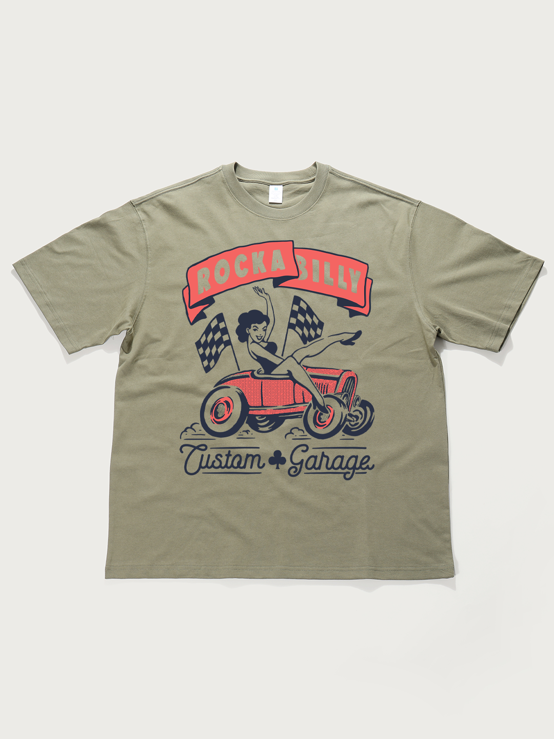 Rockabilly Custom Garage - Unisex Retro Cotton Short Sleeve T-Shirt