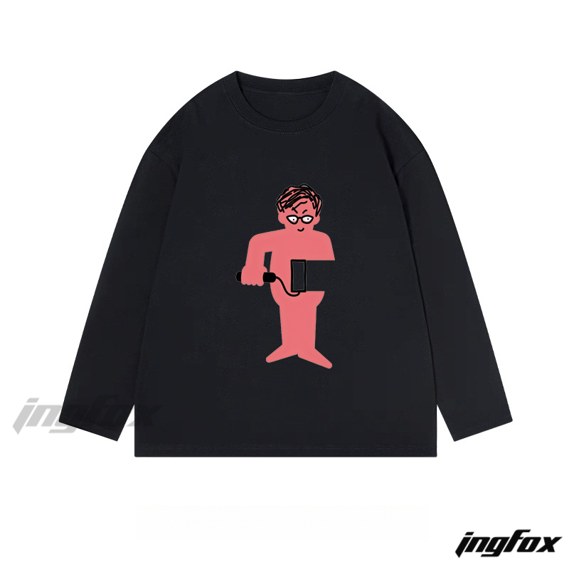 Cartoon Figure - Classic Cotton Long Sleeve Tee
