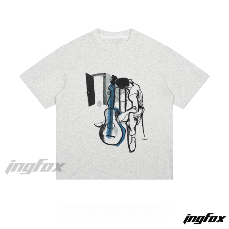 Musician & Guitar Art - Loose Fit Short Sleeve T - Shirt