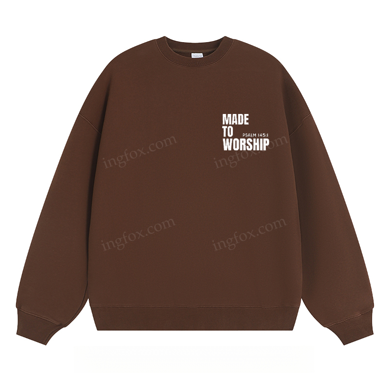 "MADE TO WORSHIP" - Classic Unisex Fit Crewneck Sweatshirt