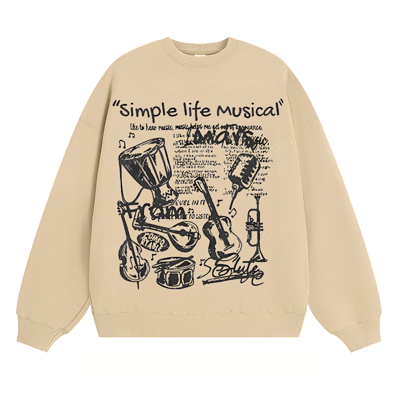 "Simple Life Musical" - Classic Unisex Fit Crewneck Sweatshirt