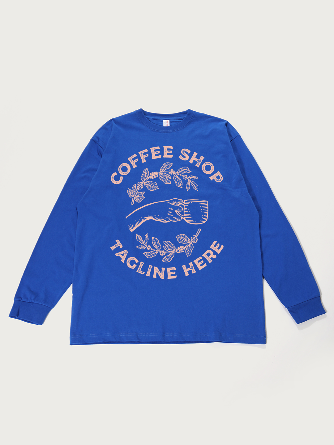 Coffee Shop Theme - Unisex Retro Cotton Long Sleeve T-Shirt
