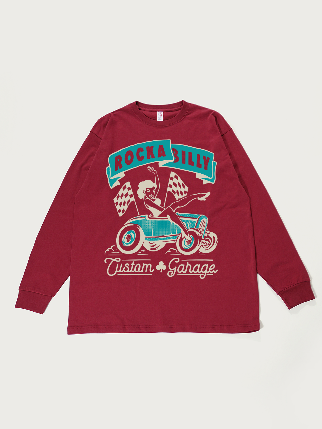 Rockabilly Custom Garage - Unisex Retro Cotton Long Sleeve T-Shirt