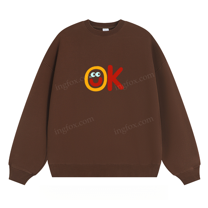 OK Smiley Graphic - Classic Unisex Fit Crewneck Sweatshirt