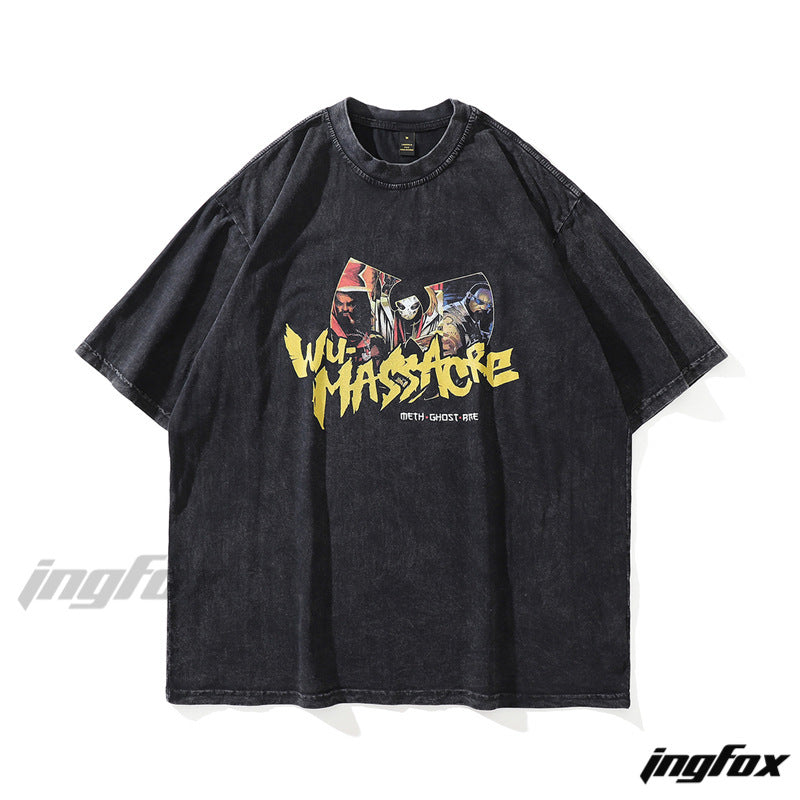 Wu - Massacre Tribute - Vintage Washed Oversized T-Shirt