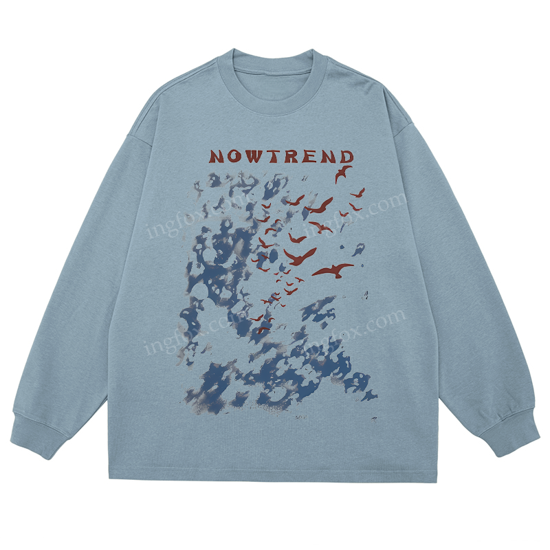 NOWTREND Sky & Birds - Classic Unisex Fit Cotton Long Sleeve Tee