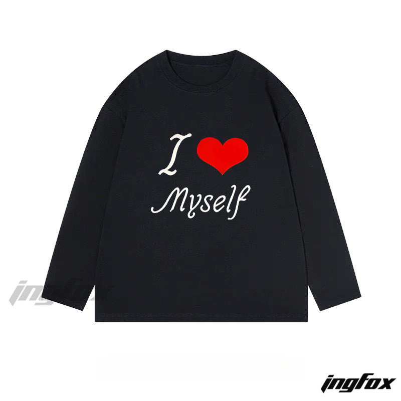 Self - Love "I ❤️ Myself" Graphic - Classic Cotton Long Sleeve Tee
