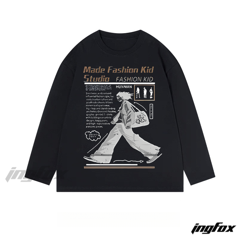 "Made Fashion Kid Studio" Graphic Long - Sleeve Tee