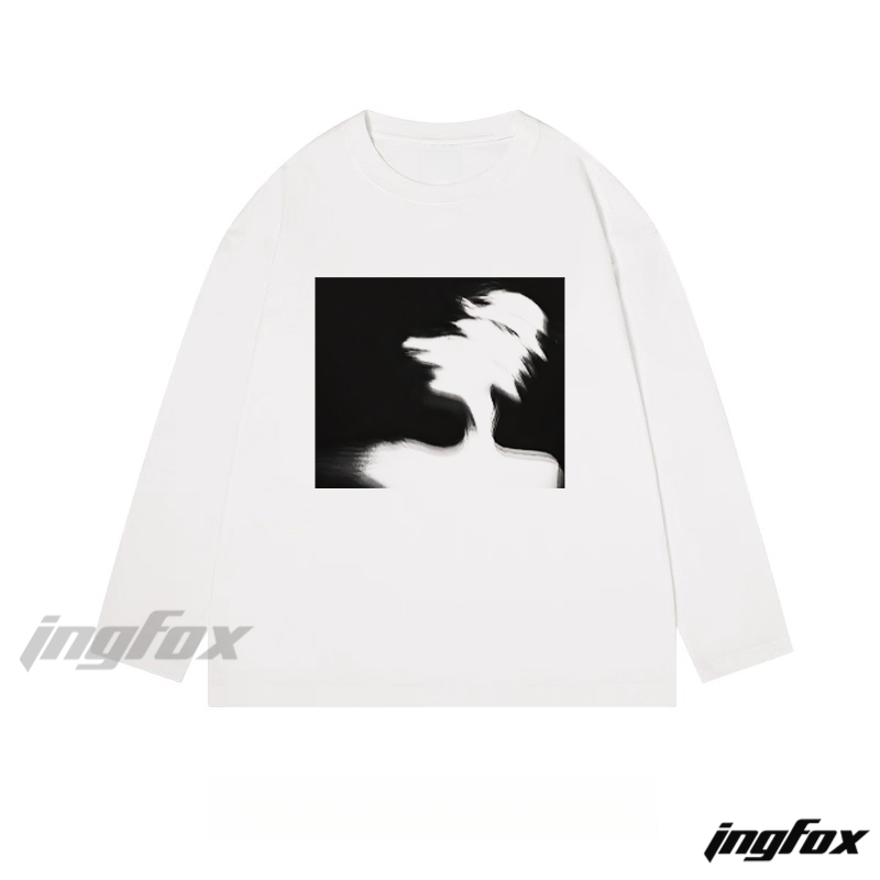 Blurred Portrait Graphic - Classic Cotton Long Sleeve Tee