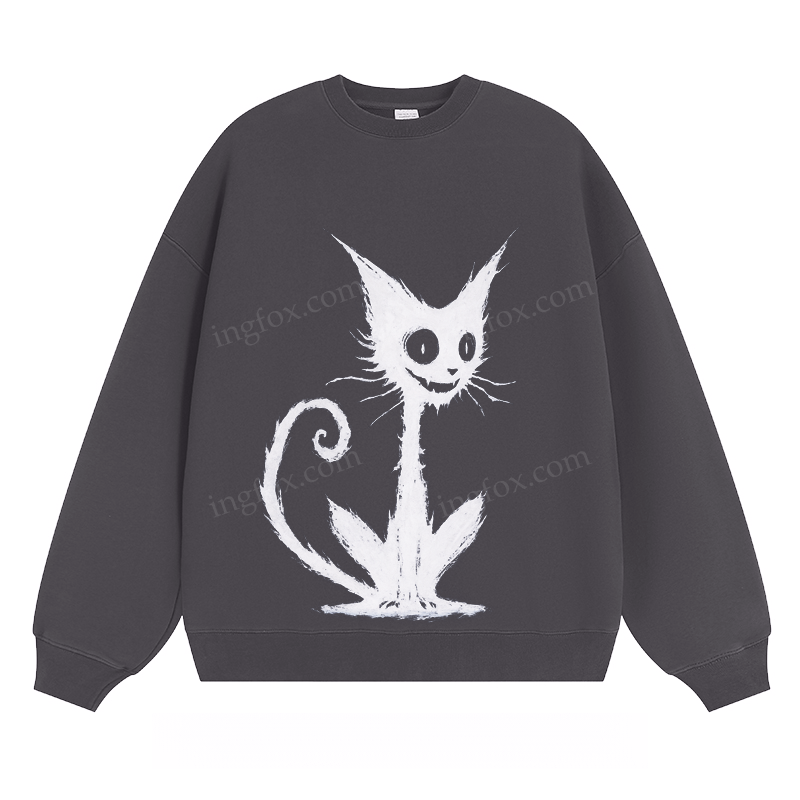 Whimsical Black Cat - Classic Unisex Fit Crewneck Sweatshirt