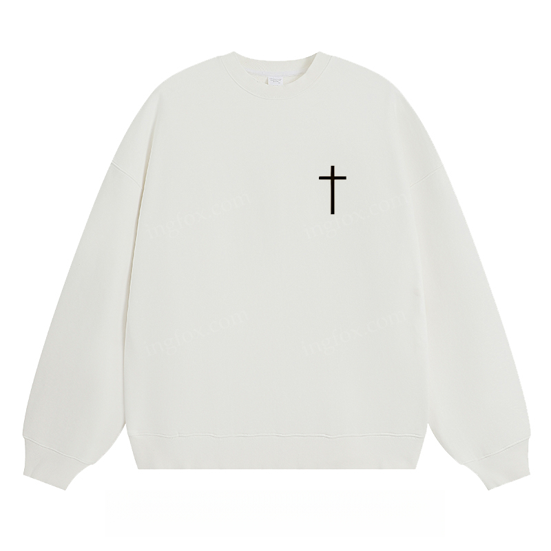 Cross - Embellished Classic Unisex Fit Crewneck Sweatshirt
