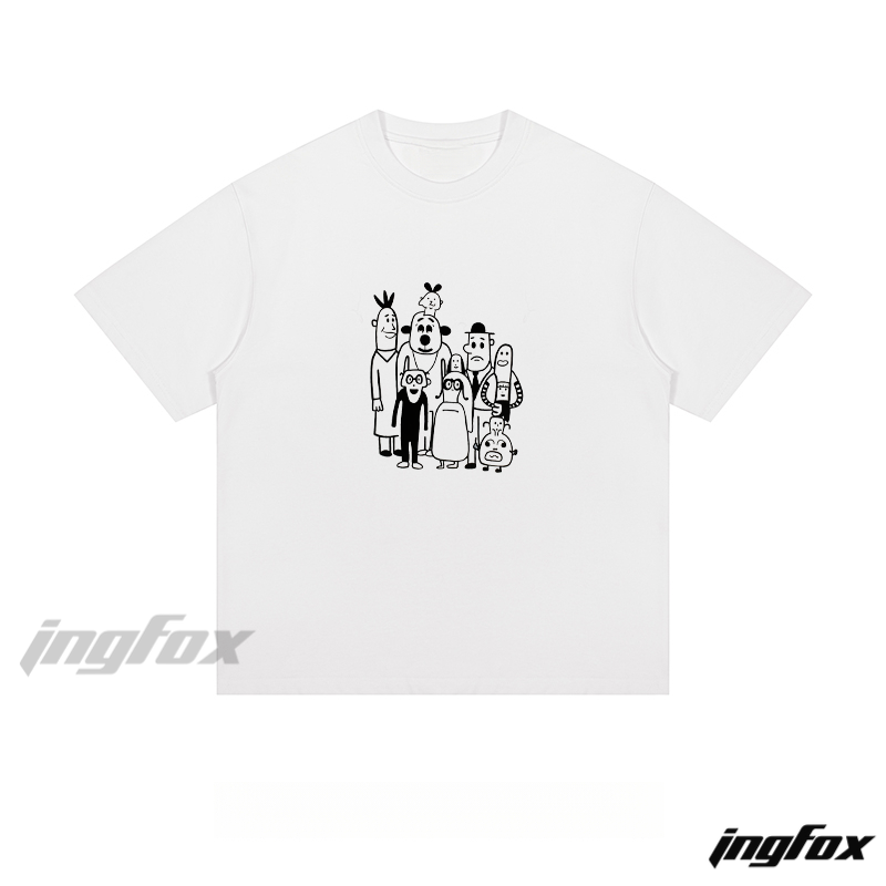 Whimsical Cartoon Character Group - Loose Fit Short Sleeve T-Shirt
