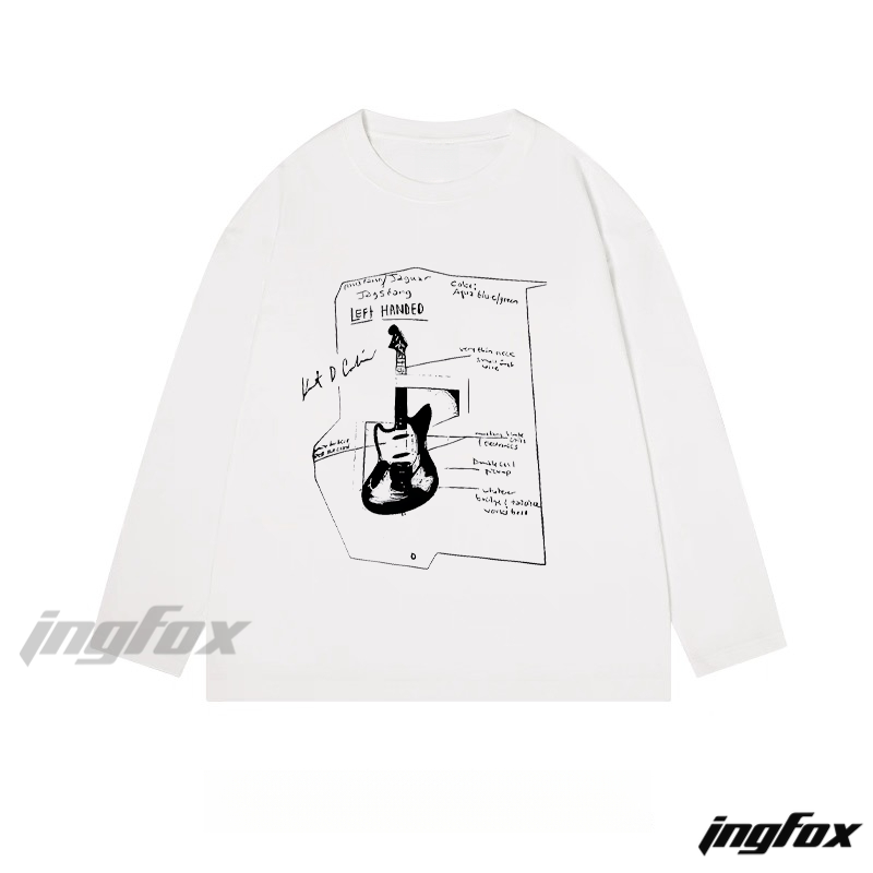 Guitar Sketch - Classic Cotton Long Sleeve Tee