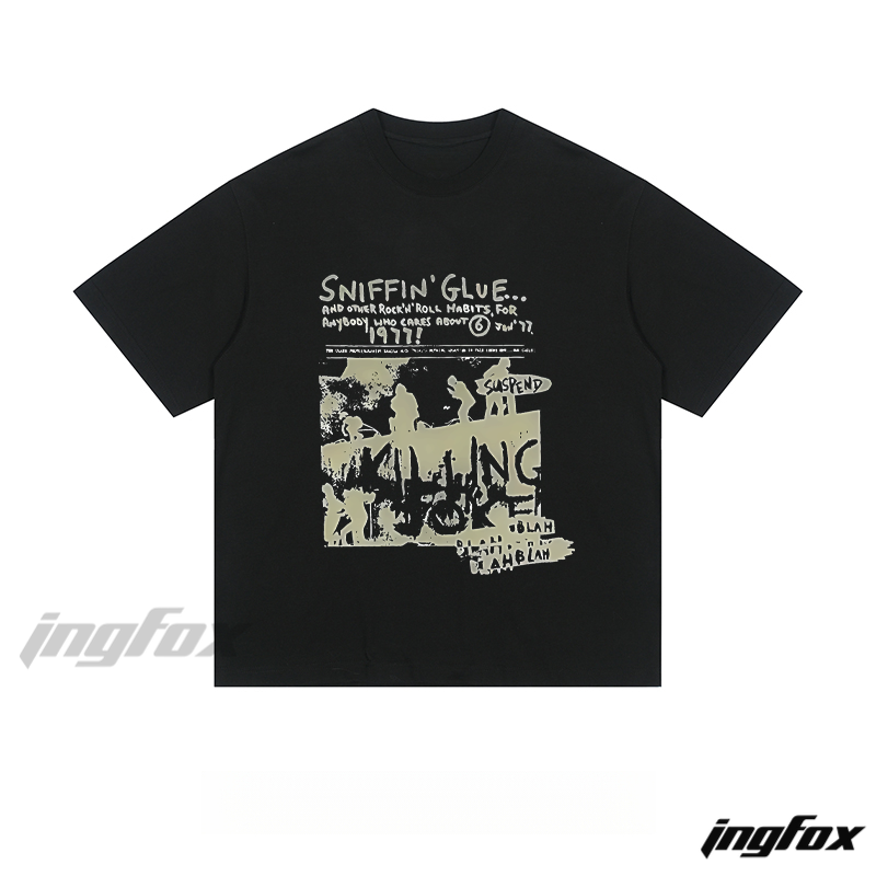 Punk Culture "Sniffin' Glue & Killing Joke" - Loose Fit Short Sleeve T-Shirt