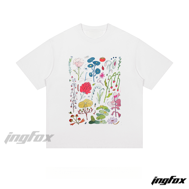 Whimsical Botanical Illustration - Loose Fit Short Sleeve T-Shirt